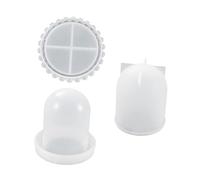 Homoyoyo 3 Pieces Crystal Epoxy Resin Casting Mold DIY Dome Cover Dice Box Mold for Crafting Immortal Flower Display in Jewelry Making Supplies