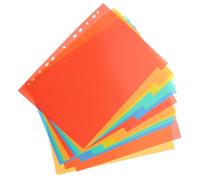 Homoyoyo 3 Sets A4 Dividers Plastic Binder Divider with Separator Tabs Design Organize and Divide Binder into Sections for Office Use