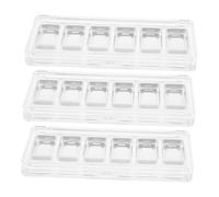 Homoyoyo 3 Sets Acrylic Empty Eyeshadow Palette with 6 Compartments, Portable Makeup Organizer Tray with Aluminum Pans for Diy Contour and Travel Storage