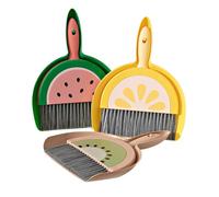 Homoyoyo 3 Sets Mini Broom and Dustpan Set Small Scrubber Brush for Desktop Car Interior Pet Cleaning Home Office Use Versatile Keyboard and Digital Device Cleaner