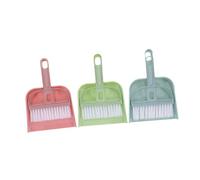 Homoyoyo 3 Sets Mini Broom and Dustpan Set with Cat Litter Cleaning Brush Portable Mesh Design for Desktop and Floor Cleaning Pretend Play Housekeeping Tools Green