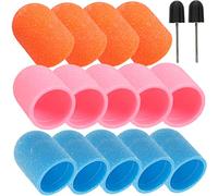 Homoyoyo 3 Sets Nail Drill Bit Caps Nail Polisher Caps Lightweight High Efficiency Sand Blast Material Assorted Color 180# Personal Use