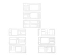 Homoyoyo 3 Sets Reusable Flexible Planner Stencil Set for Journaling and Scrapbooking Record Templates for Neat Daily Weekly Monthly Logs DIY Notebook Journal Stencils for Organized Task