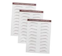 Homoyoyo 3 Sheets Brow Stickers Hair Like Transfer Eyebrows for Women Easy Peel Off Decals for Grooming Shaping Beginner Friendly Instant Natural Look Brown