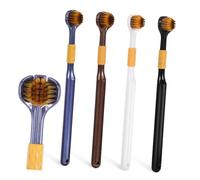 Homoyoyo 3 Sided Toothbrush Set of 4 Soft Bristle Manual Toothbrushes for Adults Travel-Friendly Multi-face Cleaning Tool