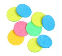 Homoyoyo 30 pcs Compressed Facial Cleansing Sponges Natural Pulp Face Pads for Daily Washing Makeup Removal and Exfoliating Portable Round Thick