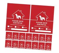Homoyoyo 30 Sheets Emergency Alert Stickers for Windows Highly Visible Fire Safety Decals for Home Rescue Personnel to Identify and Protect Pets in Emergencies