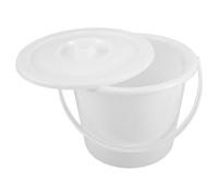 Homoyoyo 3000ml Bedside Potty Bucket with Handle and Lid, Thickened White Urine Jug with Scale for Men and Women, Portable Chamber Pot for Medical and Home Use