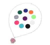 Homoyoyo 30MM Stainless Steel Essential Oil Diffuser Necklace Set with Refill Pads Chic Locket Pendant for Women Hollow-out Design Suitable for Aromatherapy on-the-go