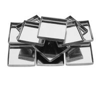 Homoyoyo 30Pcs 1X1 Inch Square Empty Metal Makeup Palette Pans for Eyeshadow and Blush DIY Refillable Cosmetic Palette Inserts for Professional Makeup Artists