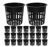 Homoyoyo 30Pcs 4 Inch Hydroponic Mesh Net Pots Plastic Breathable Basket for Soil-Free Vegetable Cultivation Indoor Outdoor Gardening