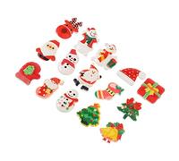 Homoyoyo 30pcs Christmas Resin Charms for Crafts - Mini Flatback Embellishments Including Santa - Reindeer & Snowman Perfect Xmas Magnets & Decorations for Creative Projects