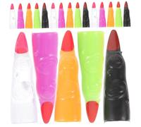Homoyoyo 30pcs Colorful Witch Finger Nail Covers Halloween Cosplay Props Fake Nails for Party Masquerade Scary Finger Decorations in White Glow Purple Green