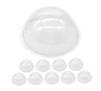 Homoyoyo 30pcs Fillable Baubles Plastic Cloche Dome Hemisphere Craft Supplies Christmas Globe Domes for Christmas Village Decorations