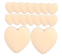 Homoyoyo 30Pcs Heart Shape Wood Slices Unfinished Wooden Chips DIY Valentine’S Day Craft Embellishments Natural Wood Color for Handmade Decorations