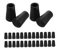 Homoyoyo 30pcs Hiking Walking Stick Rubber Tips Shock Absorbing Round Cane Ends with Skid Heavy Duty Design for Stability and Joint Comfort Asphalt Rock Gravel and Outdoor Terrain