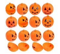 Homoyoyo 30Pcs Mini Plastic Pumpkin Candy Holders Halloween Party Snack Buckets Fillable Trick Treat Containers Halloween Prize Boxes for Party Favors and Decorations