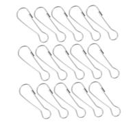 Homoyoyo 30pcs Stainless Steel Spring Lanyard Hooks Keychain Clip Hook Silver Smooth Opening and Closing Securely Fastening Items for Name Badges and Keychains Outdoor Activities