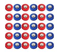 Homoyoyo 30pcs Tabletop Curling Pucks Shuffleboard Replacement Accessories Mini Sliding Pucks for Indoor Game Travel Home Gathering with Blue and Red Sets