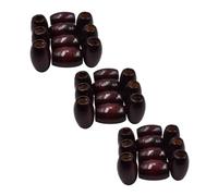 Homoyoyo 30Pcs Wine Red Oval Wooden Beads Spacer Beads for Jewelry Making DIY Crafts Family Art Projects