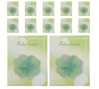 Homoyoyo 32pcs Four Leaf Clover Adhesive Memo Pads for St Patrick’s Day, Small Self-stick Notepads with Removable Sticky Paper, Cute Classroom and Office Stationery