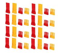 Homoyoyo 32pcs Miniature Construction Fence Durable Lightweight Road Signs Realistic Texture for Dollhouse Scenery Props and Mini Landscape Garden Decoration