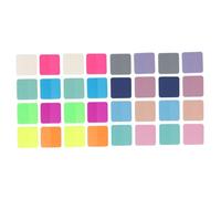 Homoyoyo 32pcs Semi Transparent Pet Stick Notes with Strong Adhesion Easy Remove Square Tabs for Notebooks Books and Task Organizing Fluorescent and Colors for Page Marking and Annotation
