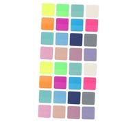 Homoyoyo 32pcs Semi Transparent Square Sticky Tabs with Rounded Corners Pet Index Pads for Office School and Home Use Clean Removal Post Self Stick Notes and Page Markers