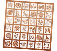 Homoyoyo 36 Pcs Floral Bird Plant Stencils for Painting Crafts Reusable Smooth Surface Drawing Templates for Wood Wall Decor DIY Art Projects Includes Bees and Leaves Designs