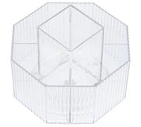 Homoyoyo 360° Rotating Crystal Cosmetic Brush Holder Desktop Makeup Organizer Compartments for Brushes, Eyebrow Pencils, and Lipsticks, Vanity Storage Box for Makeup Tools