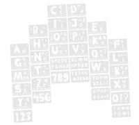 Homoyoyo 36pcs Reusable Letter Number Stencils Pet Plastic Templates for Painting DIY Craft Projects Alphabet and Number Patterns for Journals Walls and Scrapbooking