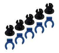 Homoyoyo 3D Printer Bowden Tube Coupling Collet Clip Set 10pcs Blue Black Plastic 4mm Quick Connect Clamp for Extruder Hotend Accessories