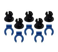 Homoyoyo 3D Printer Bowden Tube Coupling Collet Clip Set, Blue-Black 4mm Plastic Clamp with Lock, 10pcs Hotend Extruder Tube Connector for 3D Printing Accessories