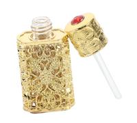Homoyoyo 3ml Vintage Refillable Perfume Bottle with Gold Hollow Patterned Design, Mini Travel Essential Oil and Perfume Dispenser for Diy Fragrance Sampling