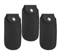 Homoyoyo 3pcs 10-hole Harmonica Pouch Set Faux Leather Harmonica Storage Case for Musicians and Travel Scratch-resistant Suitable for Blues and Folk Instruments