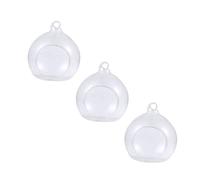 Homoyoyo 3pcs 10cm Hanging Glass Globe Terrarium Planters - Fillable Ornaments for Crafting - Succulent Gardens Weddings and Holiday Decorations Perfect for Home and