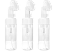 Homoyoyo 3pcs 150ml Foaming Pump Bottle with Brush Head, Portable Refillable Mousse Soap Dispenser for Travel and Household Facial Cleanser