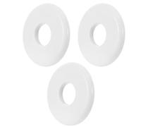 Homoyoyo 3pcs Abs Wall Split Flange Pipe Hole Cover Plates Self-Adhesive Decorative Escutcheon for 1" Plumbing Pipes White Plastic Wall Covers for Bathroom and Kitchen Installation