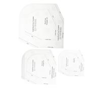 Homoyoyo 3pcs Acrylic Patchwork DIY Rulers Bowl Cozy Templates Sewing Quilting Ruler for Wear-resistant Bowl Mats Crafting and Professional Tailors