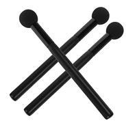 Homoyoyo 3pcs Black Delicate Concealer Blending Brushes with Latex Sponge Dual-purpose Smudge Makeup Tools for Women and Girls Face and Lip Professional Kit