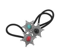 Homoyoyo 3pcs Boho Western Hair Ties High Elasticity Accessories for Women for Outdoor Activities Festivals and Travel Vibrant Colors Secure Grip for Active Lifestyles