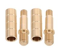 Homoyoyo 3pcs Brass Snooker Cue Hardware Set with Precision Screw Interface and Secure Joint Structure, Stable Connections for Professional Snooker and Pool Competitions, Robust Durability