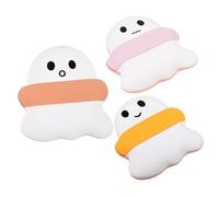 Homoyoyo 3pcs Cartoon Candy Cushion Makeup Puff Soft Dry Wet Dual Use Powder Applicators for Foundation Concealer and Portable Makeup Sponges for Women Pink Nude Yellow