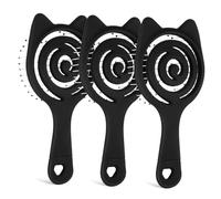 Homoyoyo 3pcs Cat Ear Detangler Brush for Thick Hair Vented Scalp Massaging Hairbrush with Comfortable Grip Lightweight Wet Hair Detangling Tool for Shower and Travel