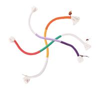 Homoyoyo 3pcs Cat Playing Interactive Cotton Rope with Silvervine Fruit for Grinding Teeth and Stress Relief Indoor Kitten Chew Assorted Color