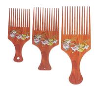 Homoyoyo 3pcs Chinoiserie Flower Pattern Hair Combs Retro Plug Comb for Scalp Massage Portable Hair Styling Tool Includes Large Medium Small for Home Salon Use