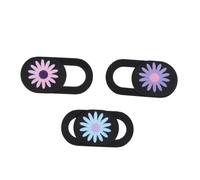Homoyoyo 3pcs Chrysanthemum Pattern Privacy Camera Covers for Laptop and Tablet, Ultra Thin Abs Webcam Covers, Easy to Open and Close, Portable Design for Safe Digital Life and Security Random Color