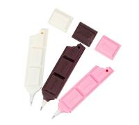 Homoyoyo 3pcs Creative Chocolate-shaped Ballpoint Pen Set White, Coffee, and Pink Colors, Novelty Writing Supplies for School, Office, and Party Use