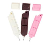 Homoyoyo 3pcs Creative Chocolate Shaped Ballpoint Pens Cute Cartoon Plastic Writing Pens for School Office Party Supplies Unique Food Themed Stationery Decoration for Boys