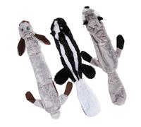 Homoyoyo 3pcs Creative Plush Pet for Dogs and Cats Squeaky Sound, Soft Plush Material, Featuring Squirrel, Raccoon, and Rabbit Patterns to Reduce Pet Loneliness and Provide Interactive Fun